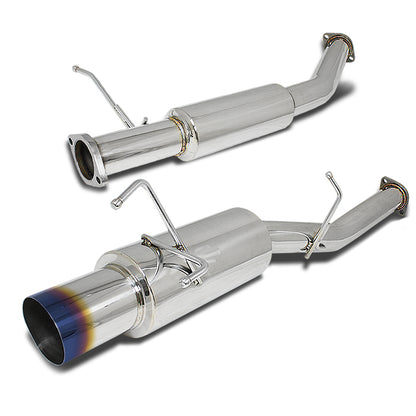 TUBERIA CATBACK CATBACK - 89-94 NISSAN 240SX S14 - SINGLE BURNT TIP - STAINLESS STEEL