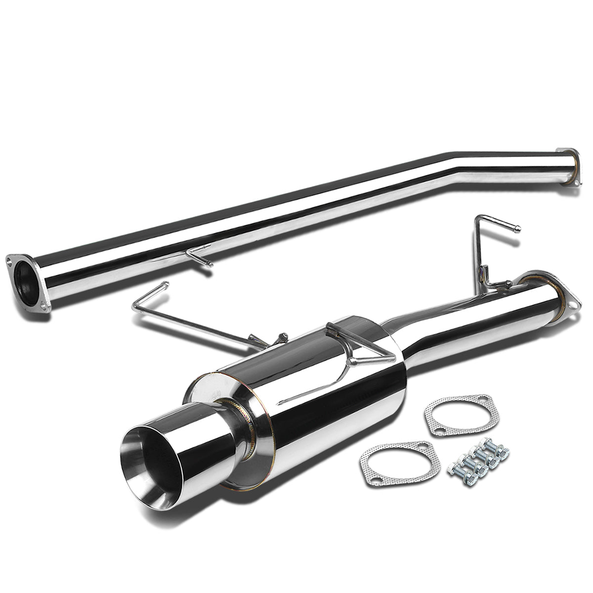 TUBERIA CATBACK CATBACK - 95-98 NISSAN 240SX S16 - DUAL TIP - STAINLESS STEEL