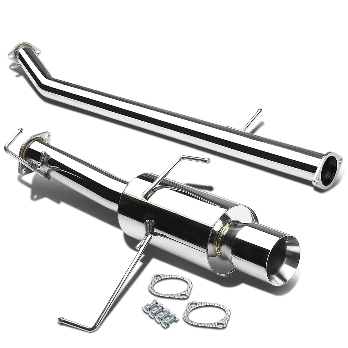 TUBERIA CATBACK CATBACK - 95-98 NISSAN 240SX S16 - DUAL TIP - STAINLESS STEEL