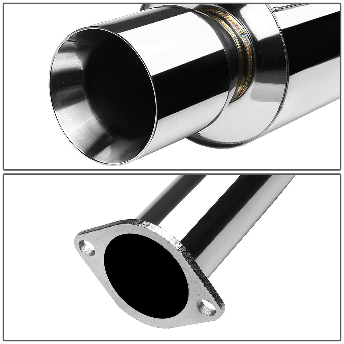 TUBERIA CATBACK CATBACK - 95-98 NISSAN 240SX S16 - DUAL TIP - STAINLESS STEEL