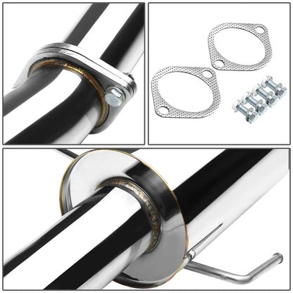 TUBERIA CATBACK CATBACK - 95-98 NISSAN 240SX S16 - DUAL TIP - STAINLESS STEEL