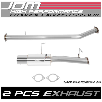 TUBERIA CATBACK CATBACK - 95-98 NISSAN 240SX S15 - SINGLE TIP - STAINLESS STEEL