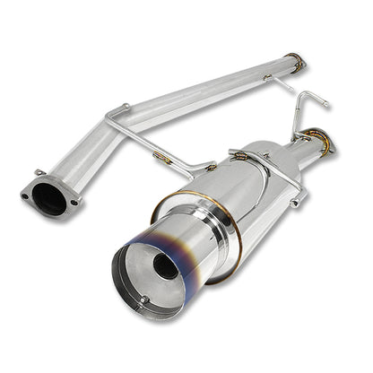 TUBERIA CATBACK CATBACK - 95-98 NISSAN 240SX S15 - SINGLE BURNT TIP - STAINLESS STEEL