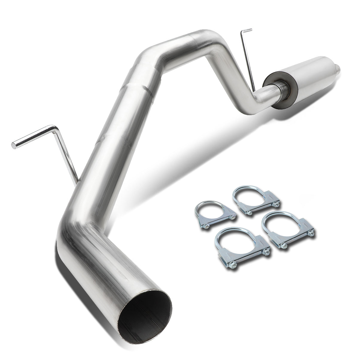 TUBERIA CATBACK CATBACK - 95-98 NISSAN 240SX S16 - SINGLE ROLLED TIP - STAINLESS STEEL