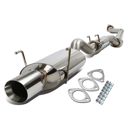 TUBERIA CATBACK CATBACK - 02-06 ACURA RSX DC5 - OE STYLE - SINGLE ROLLED TIP - STAINLESS STEEL