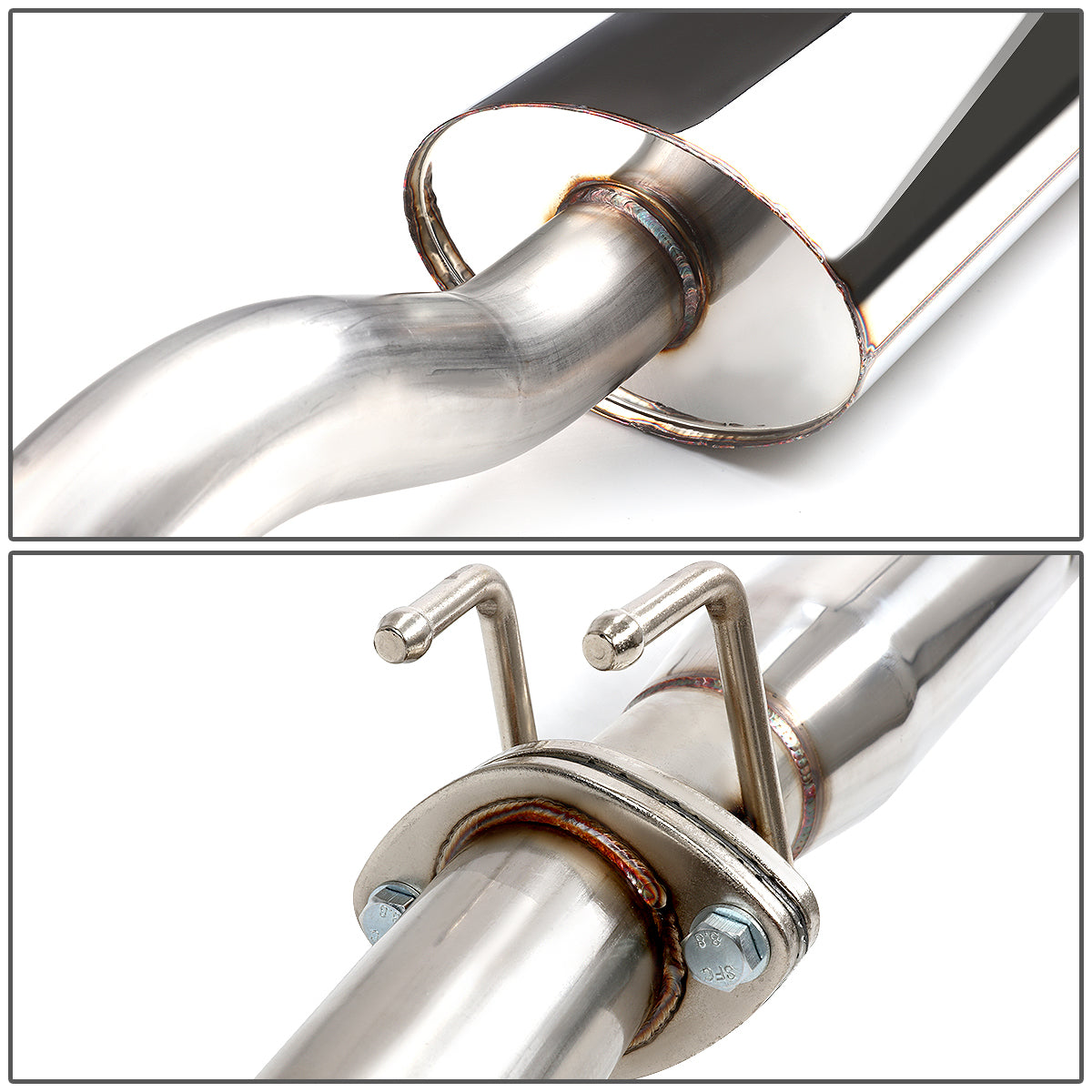 TUBERIA CATBACK CATBACK - 02-06 ACURA RSX DC5 - OE STYLE - SINGLE ROLLED TIP - STAINLESS STEEL