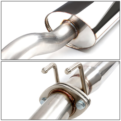 TUBERIA CATBACK CATBACK - 02-06 ACURA RSX DC5 - OE STYLE - SINGLE ROLLED TIP - STAINLESS STEEL