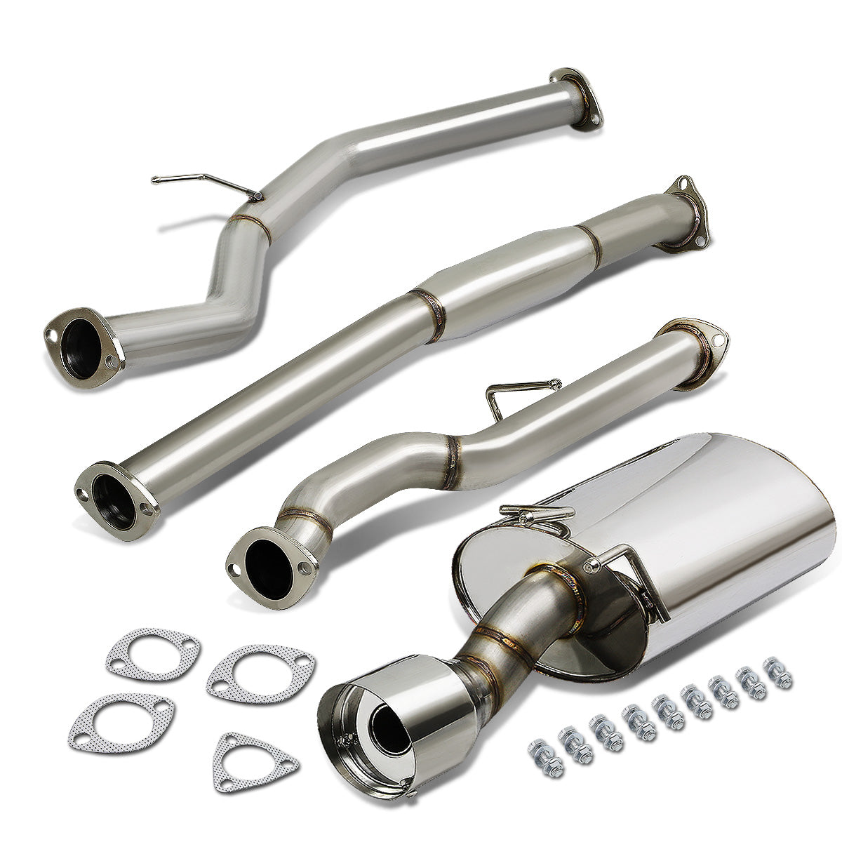 TUBERIA CATBACK CATBACK - 12-15 HONDA CIVIC COUPE - OE STYLE - SINGLE TIP - STAINLESS STEEL
