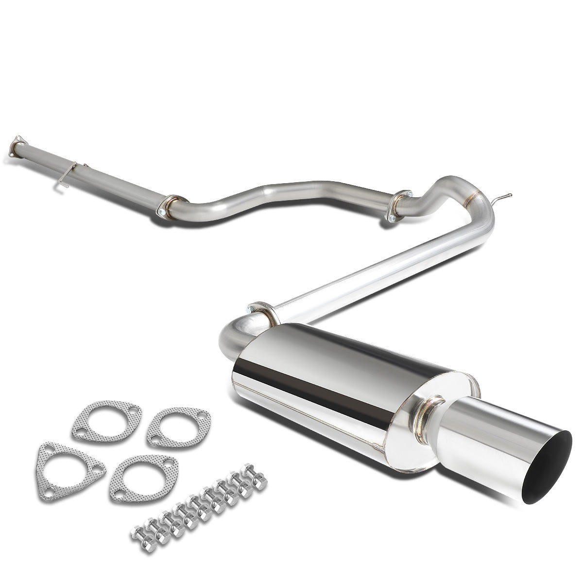 TUBERIA CATBACK CATBACK - 88-91 HONDA CIVIC 4-DOOR - OEM STYLE - SINGLE TIP - STAINLESS STEEL