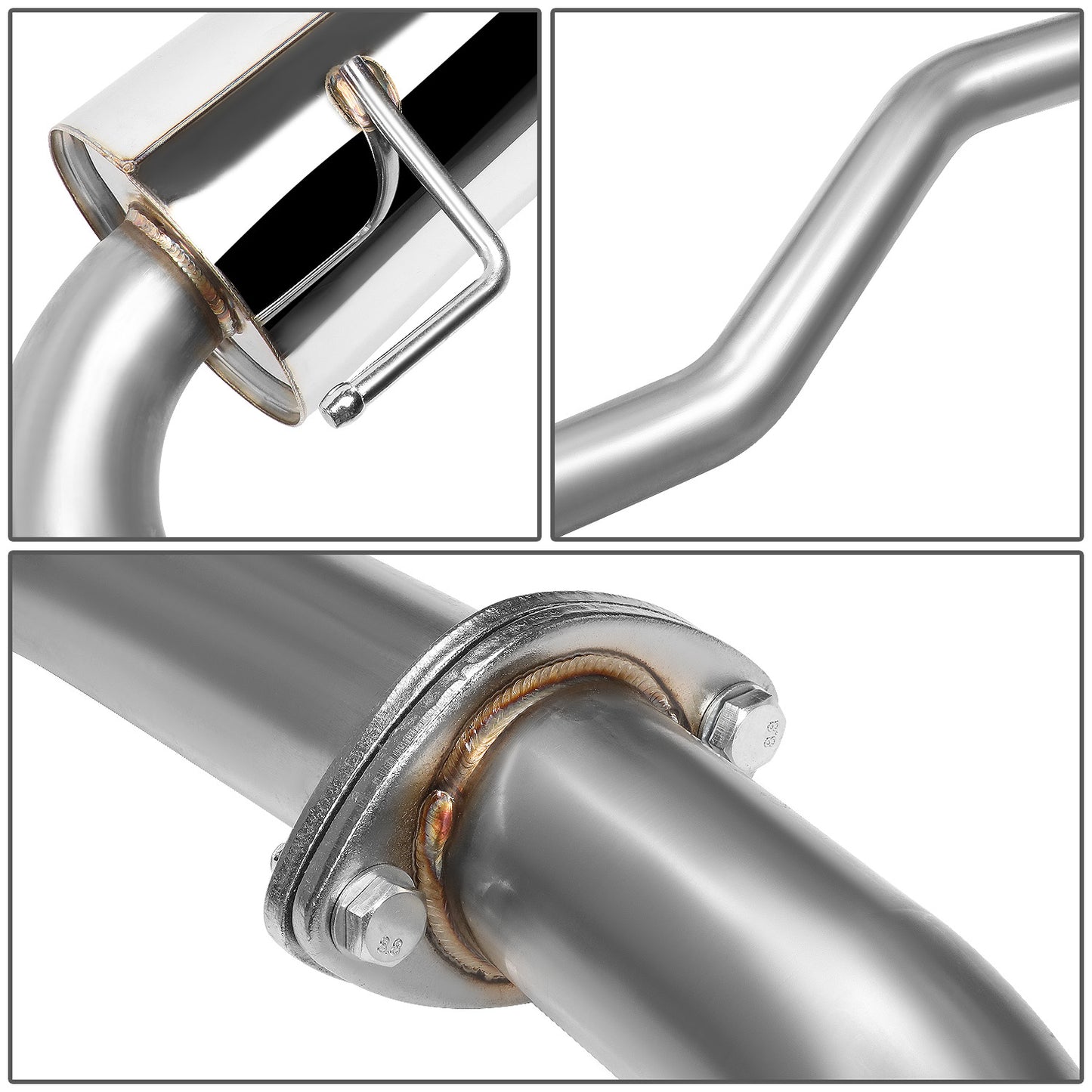 TUBERIA CATBACK CATBACK - 05-10 SCION TC - 2.4L - SINGLE BURNT TIP - STAINLESS STEEL