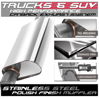 TUBERIA CATBACK CATBACK - 96-99 YUKON 5.7L / 96-99 TAHOE 5.7L  - STAINLESS STEEL