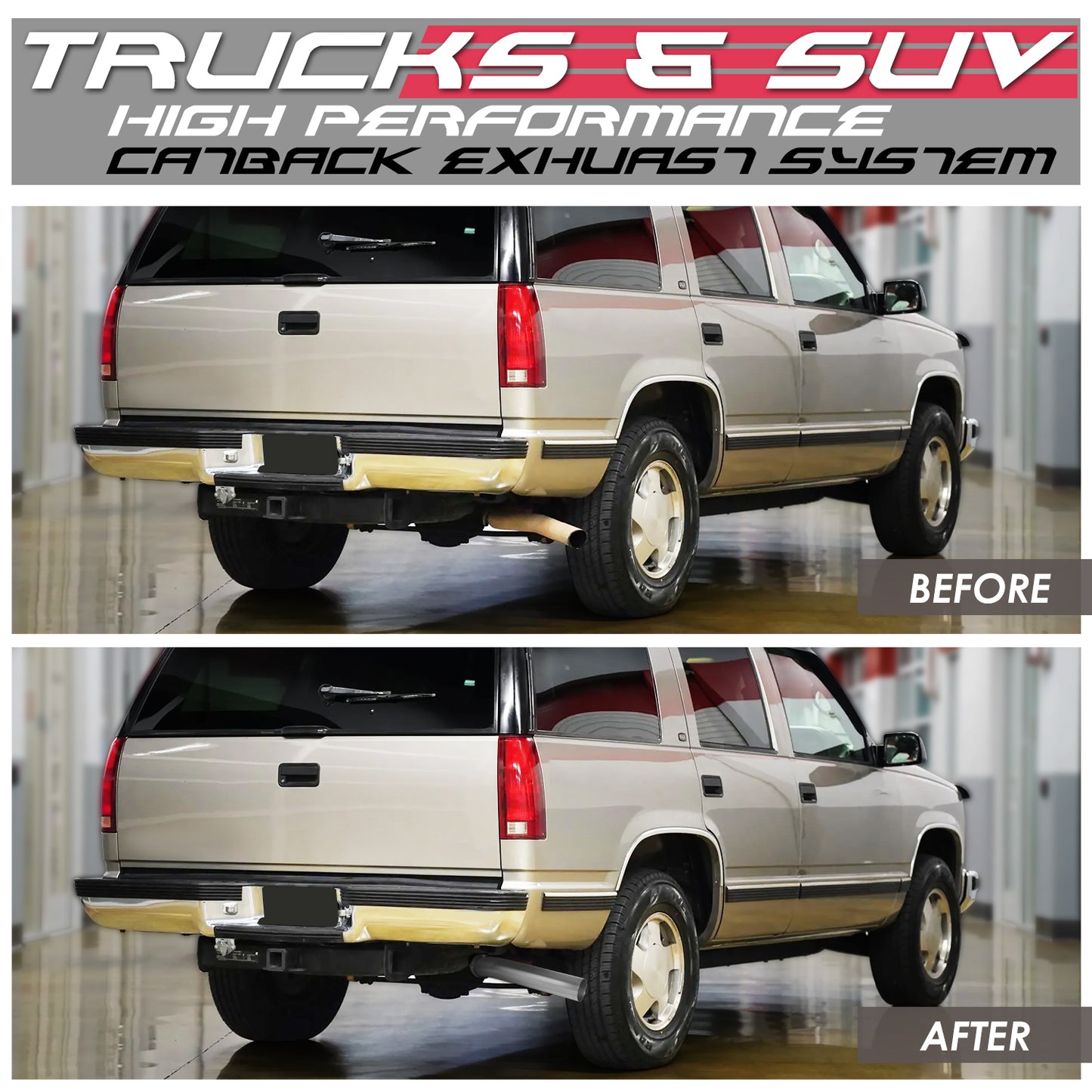 TUBERIA CATBACK CATBACK - 96-99 YUKON 5.7L / 96-99 TAHOE 5.7L  - STAINLESS STEEL