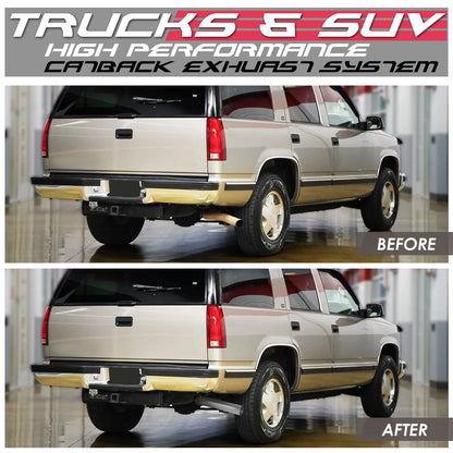 TUBERIA CATBACK CATBACK - 96-99 YUKON 5.7L / 96-99 TAHOE 5.7L  - STAINLESS STEEL