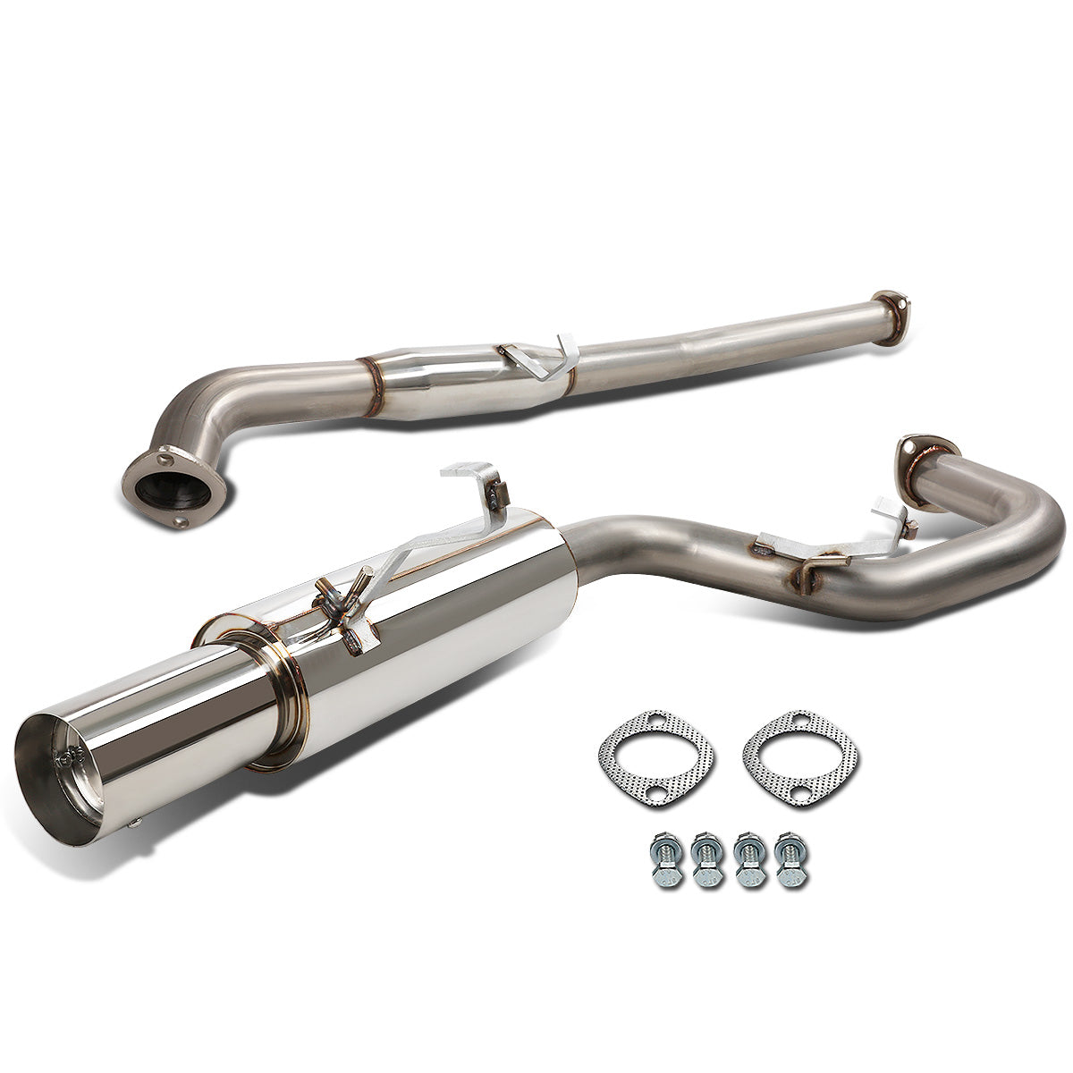 TUBERIA CATBACK CATBACK - 85-88 COROLLA AE86 GTS - SINGLE TIP - STAINLESS STEEL