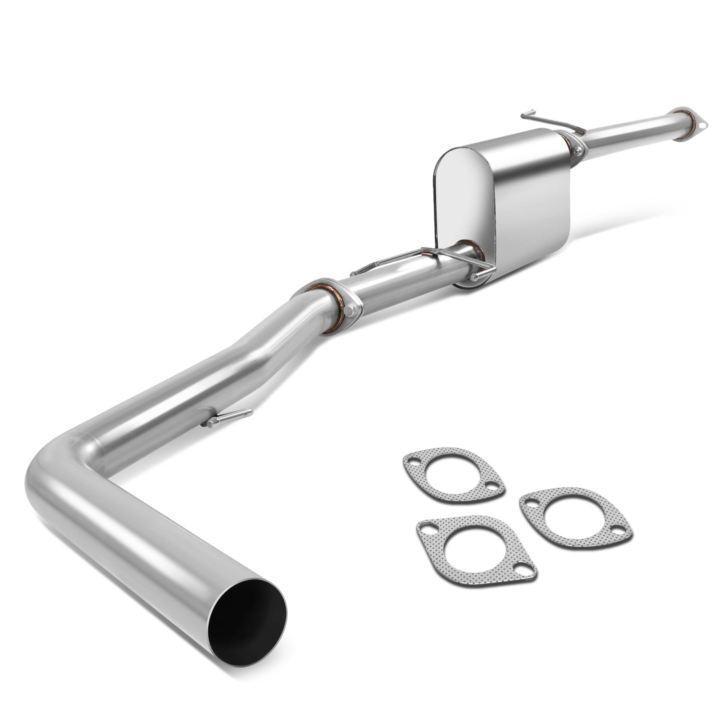 TUBERIA CATBACK CATBACK - 13-15 TOYOTA TACOMA CREW / EXTENDED CAB 2.7L WITH 5/6FT BED - SINGLE TIP - STAINLESS STEEL