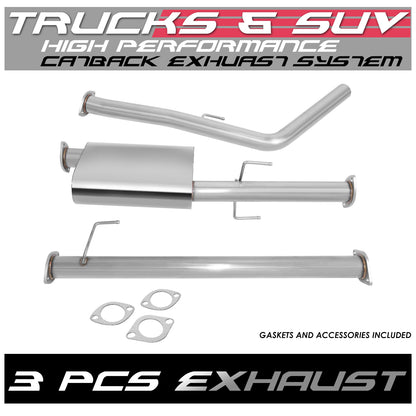 TUBERIA CATBACK CATBACK - 13-15 TOYOTA TACOMA CREW / EXTENDED CAB 2.7L WITH 5/6FT BED - SINGLE TIP - STAINLESS STEEL