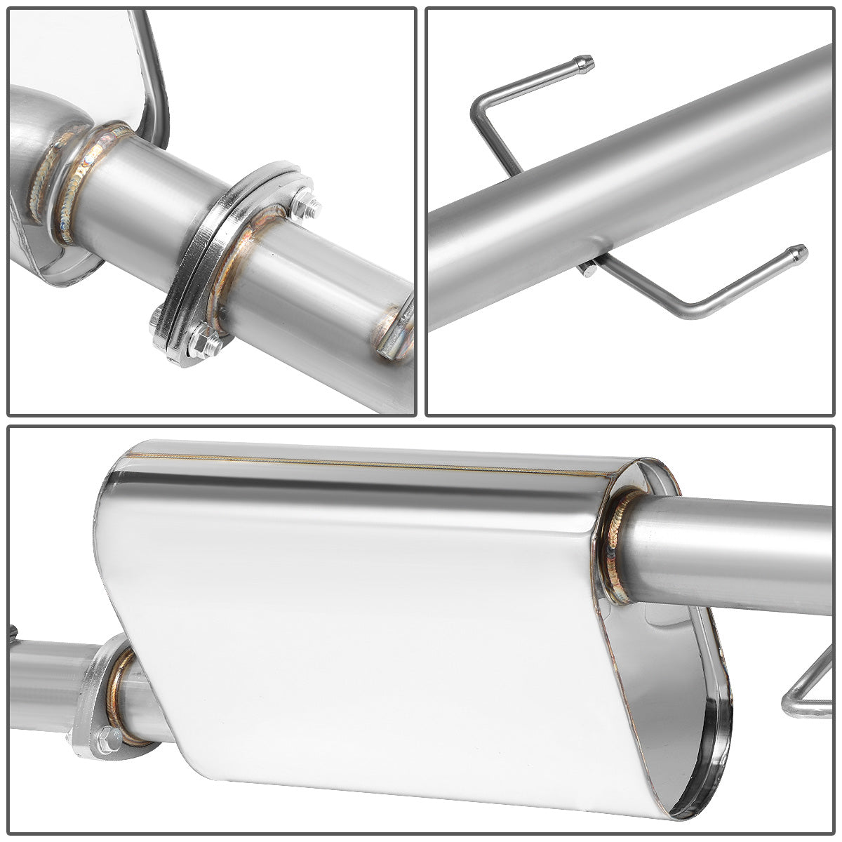 TUBERIA CATBACK CATBACK - 13-15 TOYOTA TACOMA CREW / EXTENDED CAB 2.7L WITH 5/6FT BED - SINGLE TIP - STAINLESS STEEL