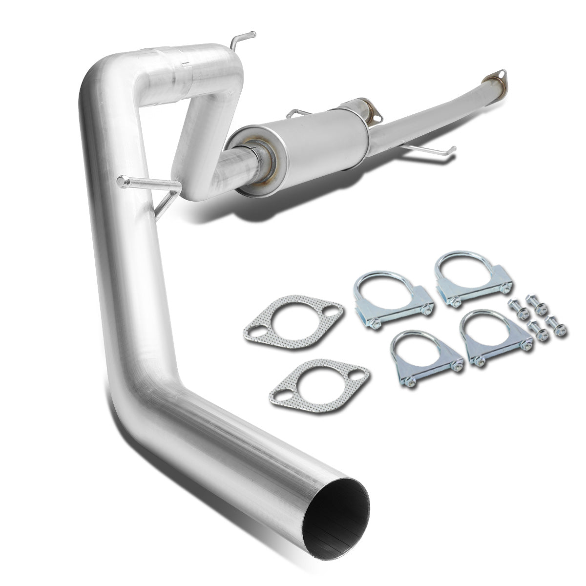 TUBERIA CATBACK CATBACK - 09-17 TOYOTA TUNDRA 4.6L / 5.7L - SINGLE TIP - STAINLESS STEEL