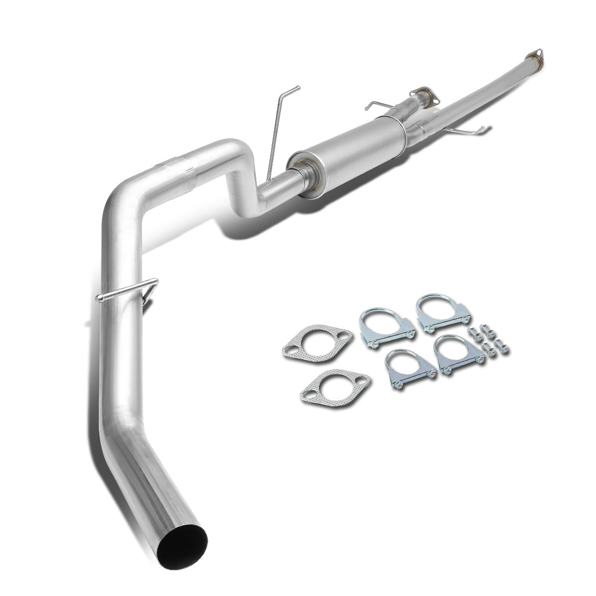 TUBERIA CATBACK CATBACK - 09-17 TOYOTA TUNDRA 4.6L / 5.7L - SINGLE TIP - STAINLESS STEEL