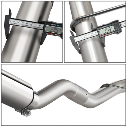 TUBERIA CATBACK CATBACK - 04-08 FORD F-150 4.6L, 5.4L / 06-08 LINCOLN MARK LT 4.6L, 5.4L - EXCLUDES SUPERCAB MODELS WITH 8FT BED - ALUMINIZED / STAINLESS