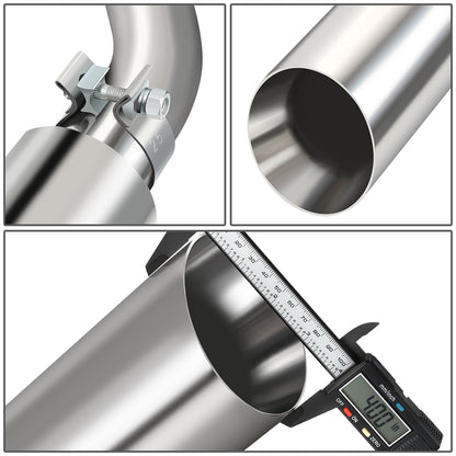 TUBERIA CATBACK CATBACK - 09-14 FORD F-150 4.6L, 5.0L, 5.4L - EXCLUDES RAPTOR, ECOBOOST, 6.2L MODELS - EXACT FIT FOR 163" WHEELBASE MODELS WITH INCLUDED EXTENSION PIPE SUPER CAB WITH 8FT BED - SHORTER MODELS WILL REQUIRE TRIMMING OF EXTENSION PIPE OR MAIN