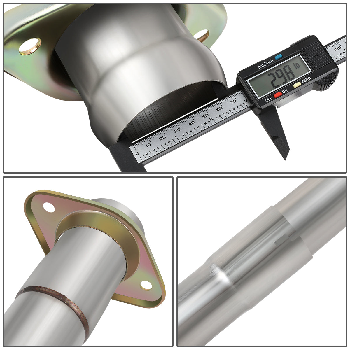 TUBERIA CATBACK CATBACK - 09-14 FORD F-150 4.6L, 5.0L, 5.4L - EXCLUDES RAPTOR, ECOBOOST, 6.2L MODELS - EXACT FIT FOR 163" WHEELBASE MODELS WITH INCLUDED EXTENSION PIPE SUPER CAB WITH 8FT BED - SHORTER MODELS WILL REQUIRE TRIMMING OF EXTENSION PIPE OR MAIN