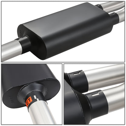 TUBERIA CATBACK CATBACK - 09-14 FORD F-150 4.6L, 5.0L, 5.4L - EXCLUDES RAPTOR, ECOBOOST, 6.2L MODELS - EXACT FIT FOR 163" WHEELBASE MODELS WITH INCLUDED EXTENSION PIPE SUPER CAB WITH 8FT BED - SHORTER MODELS WILL REQUIRE TRIMMING OF EXTENSION PIPE OR MAIN