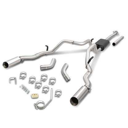 TUBERIA CATBACK CATBACK - 09-14 FORD F-150 4.6L, 5.0L, 5.4L - EXCLUDES RAPTOR, ECOBOOST, 6.2L MODELS - EXACT FIT FOR 163" WHEELBASE MODELS WITH INCLUDED EXTENSION PIPE SUPER CAB WITH 8FT BED - SHORTER MODELS WILL REQUIRE TRIMMING OF EXTENSION PIPE OR MAIN