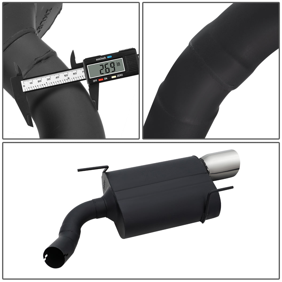 TUBERIA CATBACK CATBACK - 05-10 FORD MUSTANG 4.6L, 5.4L - ALUMINIZED / STAINLESS