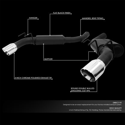 TUBERIA CATBACK CATBACK - 10-15 CHEVROLET CAMARO 6.2L - ALUMINIZED / STAINLESS
