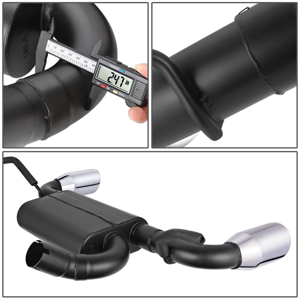 TUBERIA CATBACK CATBACK - 12-17 JEEP WRANGLER / 2018 JEEP WRANGLER JK - FITS MODELS WITH 3.6L ENGINE - ALUMINIZED / STAINLESS