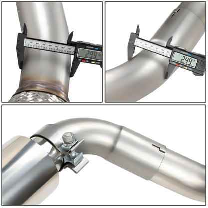 TUBERIA CATBACK CATBACK - 07-13 CHEVROLET SILVERADO 1500 5.3L CREW CAB WITH 5.5' BED / 07-08 CHEVROLET SILVERADO 1500 4.8L CREW CAB WITH 5.5' BED / 07-13 CHEVROLET SILVERADO 1500 5.3L EXTRA CAB WITH 6.5' BED / 07-08 CHEVROLET SILVERADO 1500 4.8L EXTRA CAB