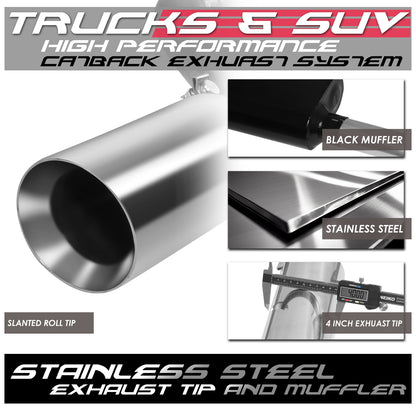 TUBERIA CATBACK CATBACK - 07-13 CHEVROLET SILVERADO 1500 5.3L CREW CAB WITH 5.5' BED / 07-08 CHEVROLET SILVERADO 1500 4.8L CREW CAB WITH 5.5' BED / 07-13 CHEVROLET SILVERADO 1500 5.3L EXTRA CAB WITH 6.5' BED / 07-08 CHEVROLET SILVERADO 1500 4.8L EXTRA CAB