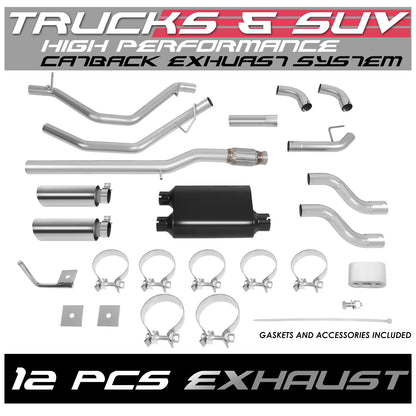 TUBERIA CATBACK CATBACK - 07-13 CHEVROLET SILVERADO 1500 5.3L CREW CAB WITH 5.5' BED / 07-08 CHEVROLET SILVERADO 1500 4.8L CREW CAB WITH 5.5' BED / 07-13 CHEVROLET SILVERADO 1500 5.3L EXTRA CAB WITH 6.5' BED / 07-08 CHEVROLET SILVERADO 1500 4.8L EXTRA CAB