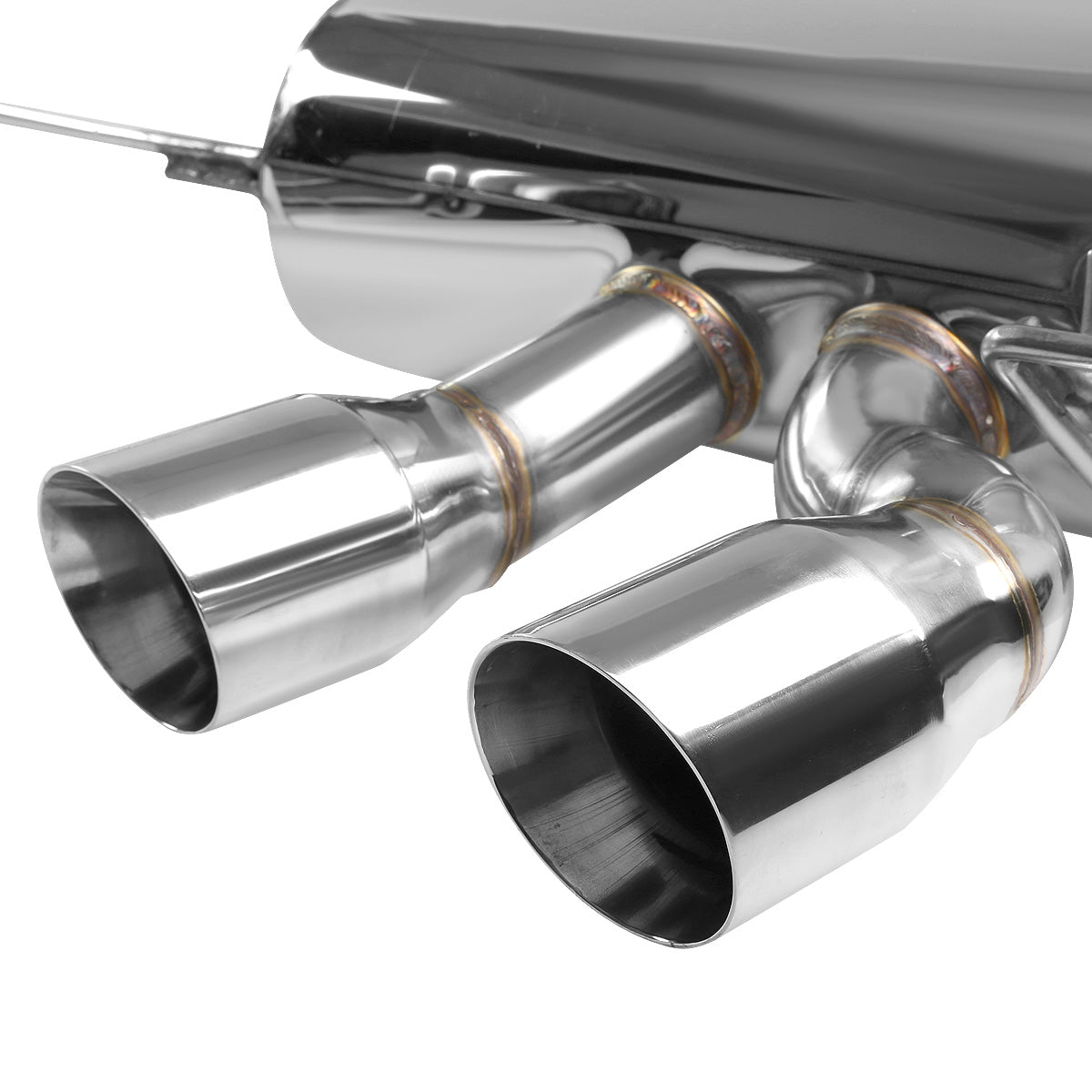 TUBERIA CATBACK CATBACK - DUAL TIP - 12-14 VOLKAWAGEN GOLF R HATCHBACK 2/4-DOOR 2.0L TURBO - OE STYLE - STAINLESS STEEL