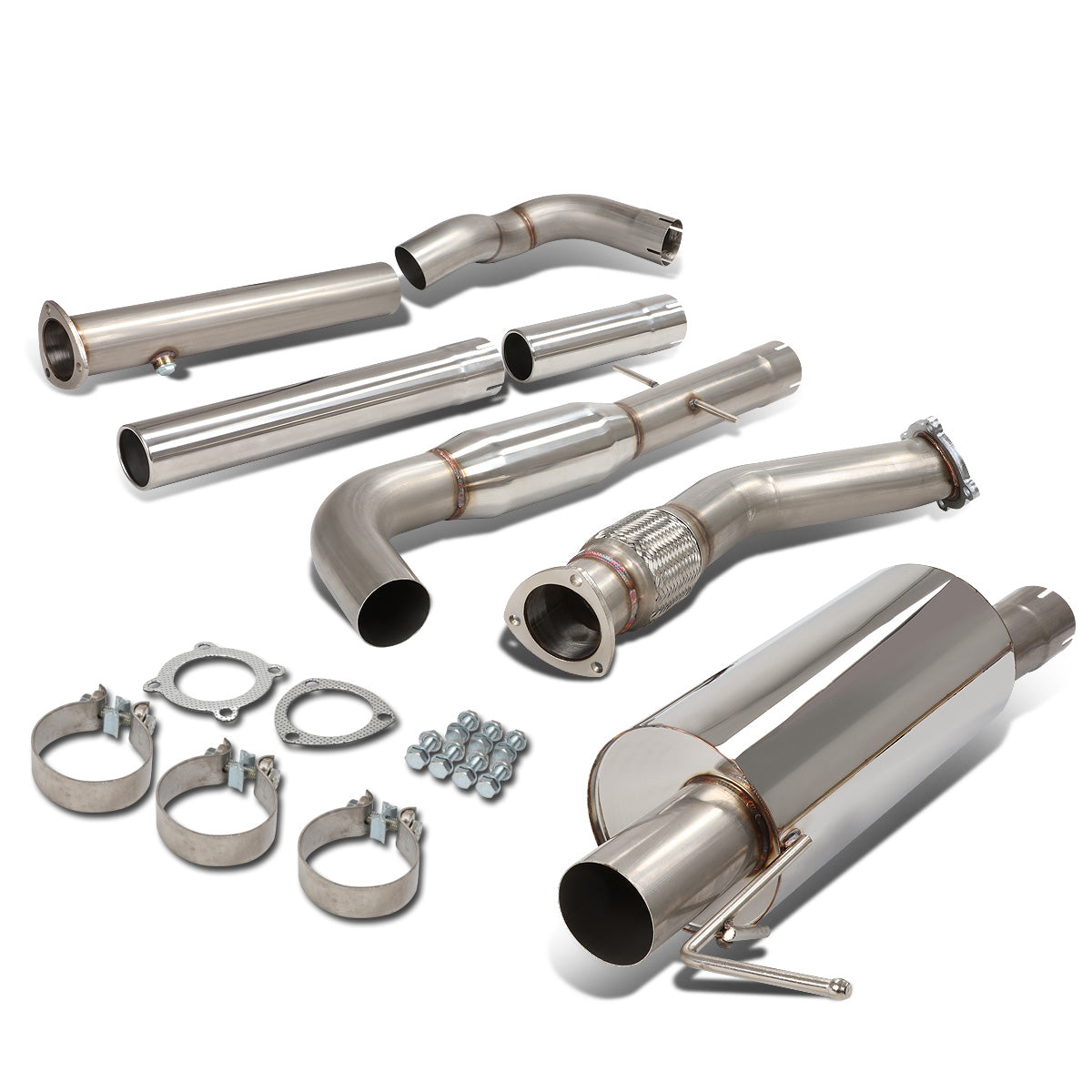 TUBERIA CATBACK CATBACK - 00-04 VOLKSWAGEN JETTA , GOLF - FITS 1.8T/1.8L TURBOCHARGED MODELS ONLY - SINGLE TIP - STAINLESS STEEL