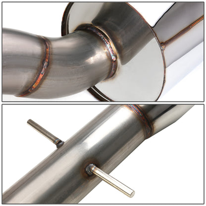 TUBERIA CATBACK CATBACK - 00-04 VOLKSWAGEN JETTA , GOLF - FITS 1.8T/1.8L TURBOCHARGED MODELS ONLY - SINGLE TIP - STAINLESS STEEL