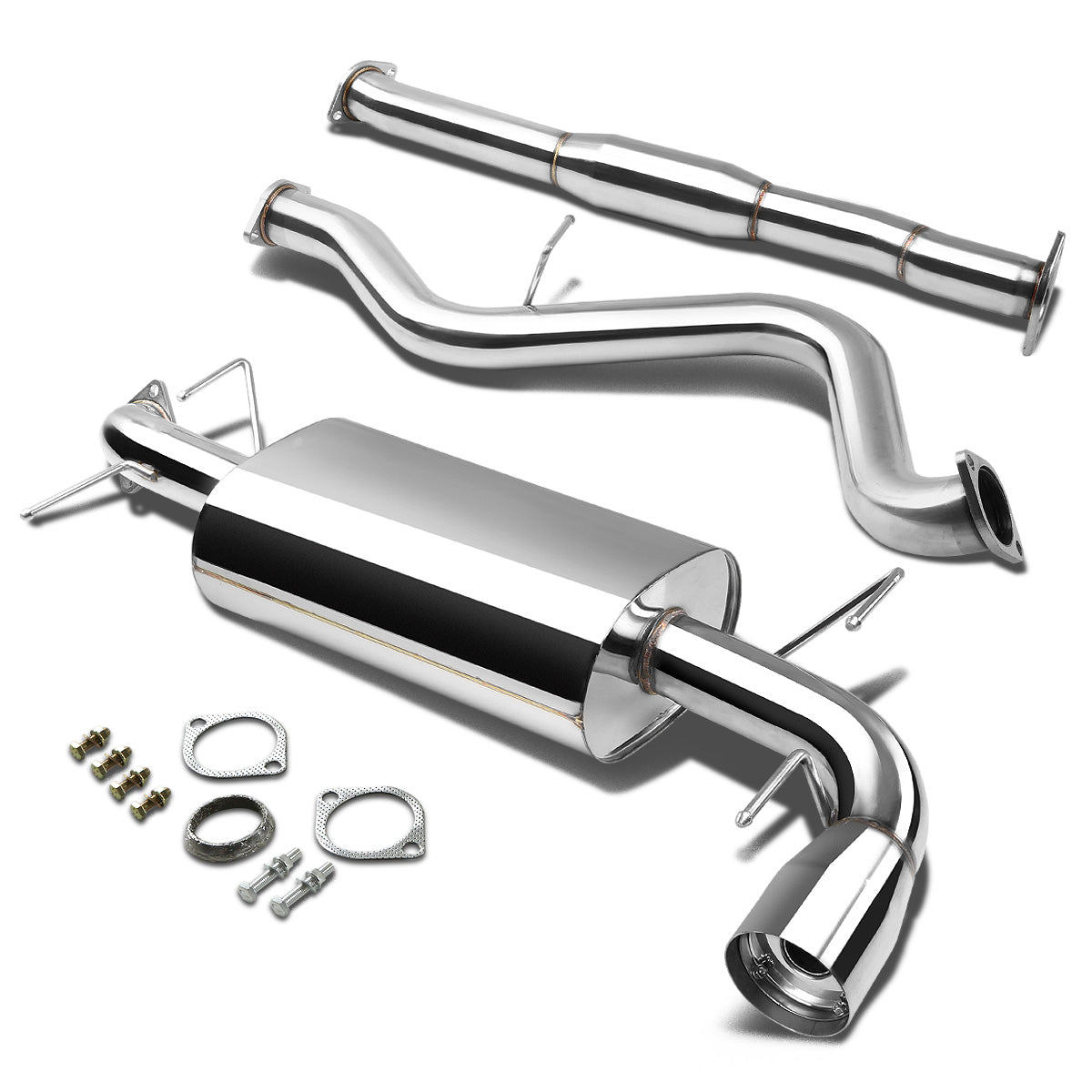 TUBERIA CATBACK CATBACK - 08-14 SUBARU IMPREZA WRX / STI 5-DOOR HATCHBACK - SINGLE TIP - OE STYLE - STAINLESS STEEL