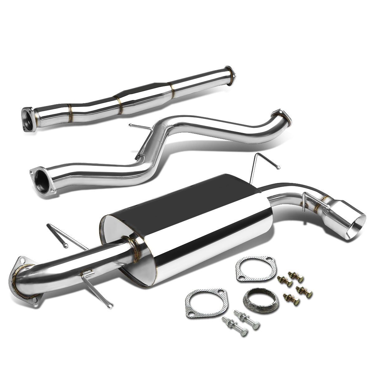 TUBERIA CATBACK CATBACK - 08-14 SUBARU IMPREZA WRX / STI 5-DOOR HATCHBACK - SINGLE ROLLED TIP - OE STYLE - STAINLESS STEEL