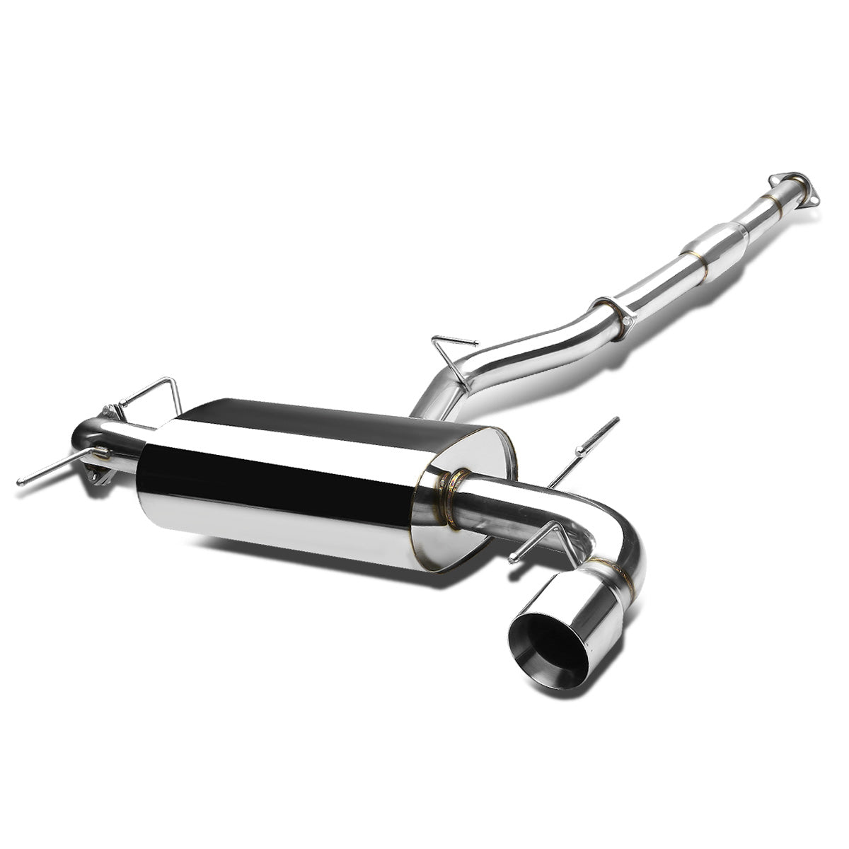TUBERIA CATBACK CATBACK - 08-14 SUBARU IMPREZA WRX / STI 5-DOOR HATCHBACK - SINGLE ROLLED TIP - OE STYLE - STAINLESS STEEL