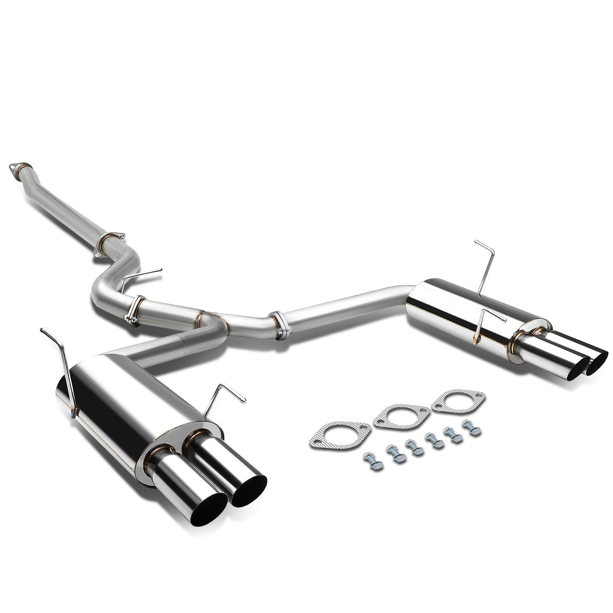 TUBERIA CATBACK CATBACK - 15-17 SUBARU WRX & STI SEDAN - QUAD TIP DUAL MUFFLER - STAINLESS STEEL