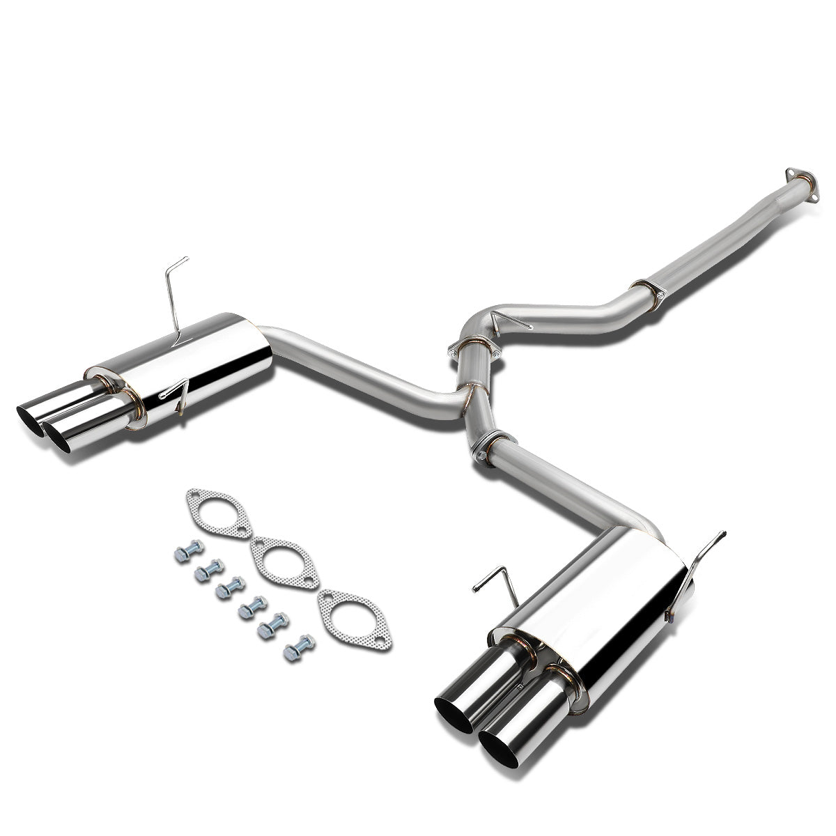 TUBERIA CATBACK CATBACK - 15-17 SUBARU WRX & STI SEDAN - QUAD TIP DUAL MUFFLER - STAINLESS STEEL