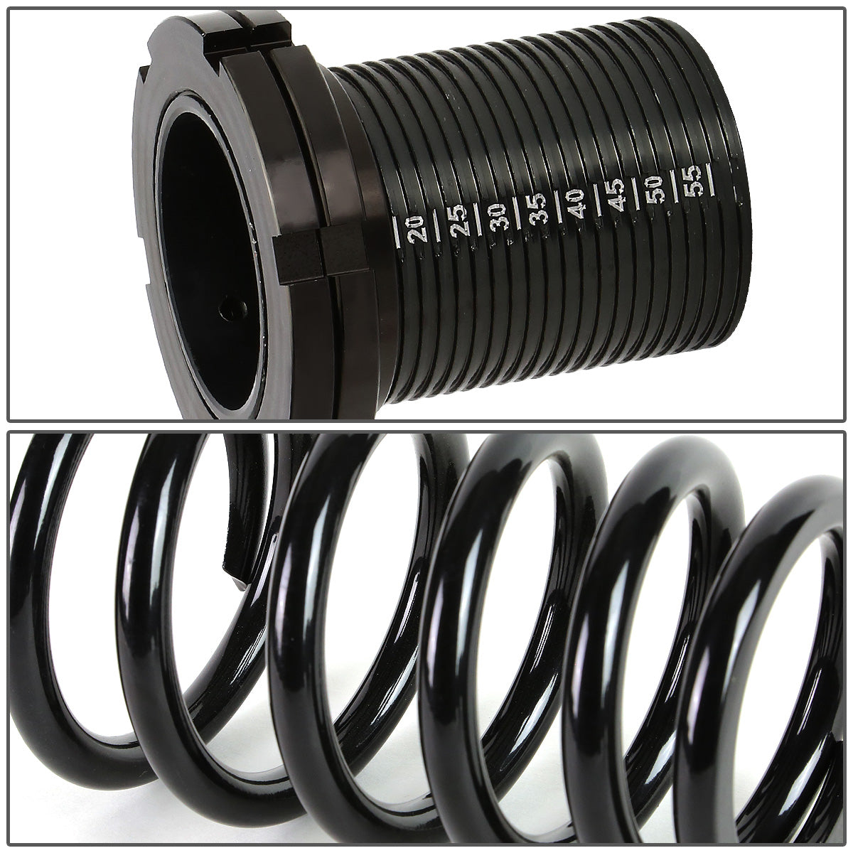 COILOVER 01-05 HONDA CIVIC - SCALE- BLACK SLEEVE / BLACK TOP / BLACK SPRING