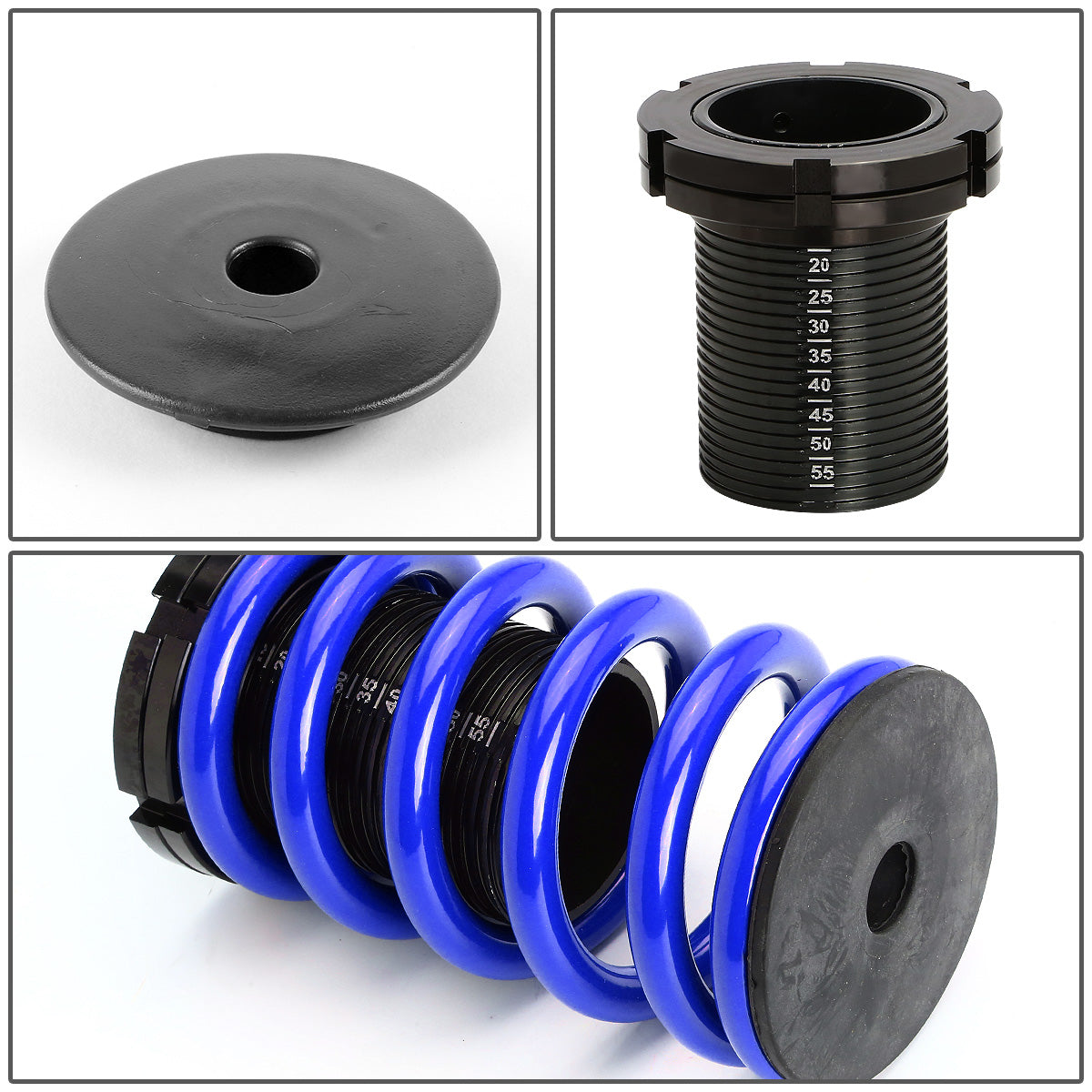 COILOVER 01-05 HONDA CIVIC - SCALE - BLACK SLEEVE / BLACK TOP / BLUE SPRING