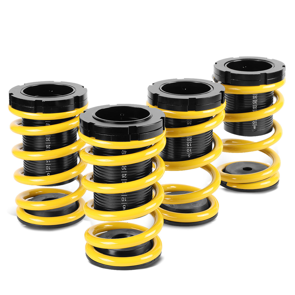 COILOVER 01-05 HONDA CIVIC - SCALE - BLACK SLEEVE / BLACK TOP / YELLOW SPRING