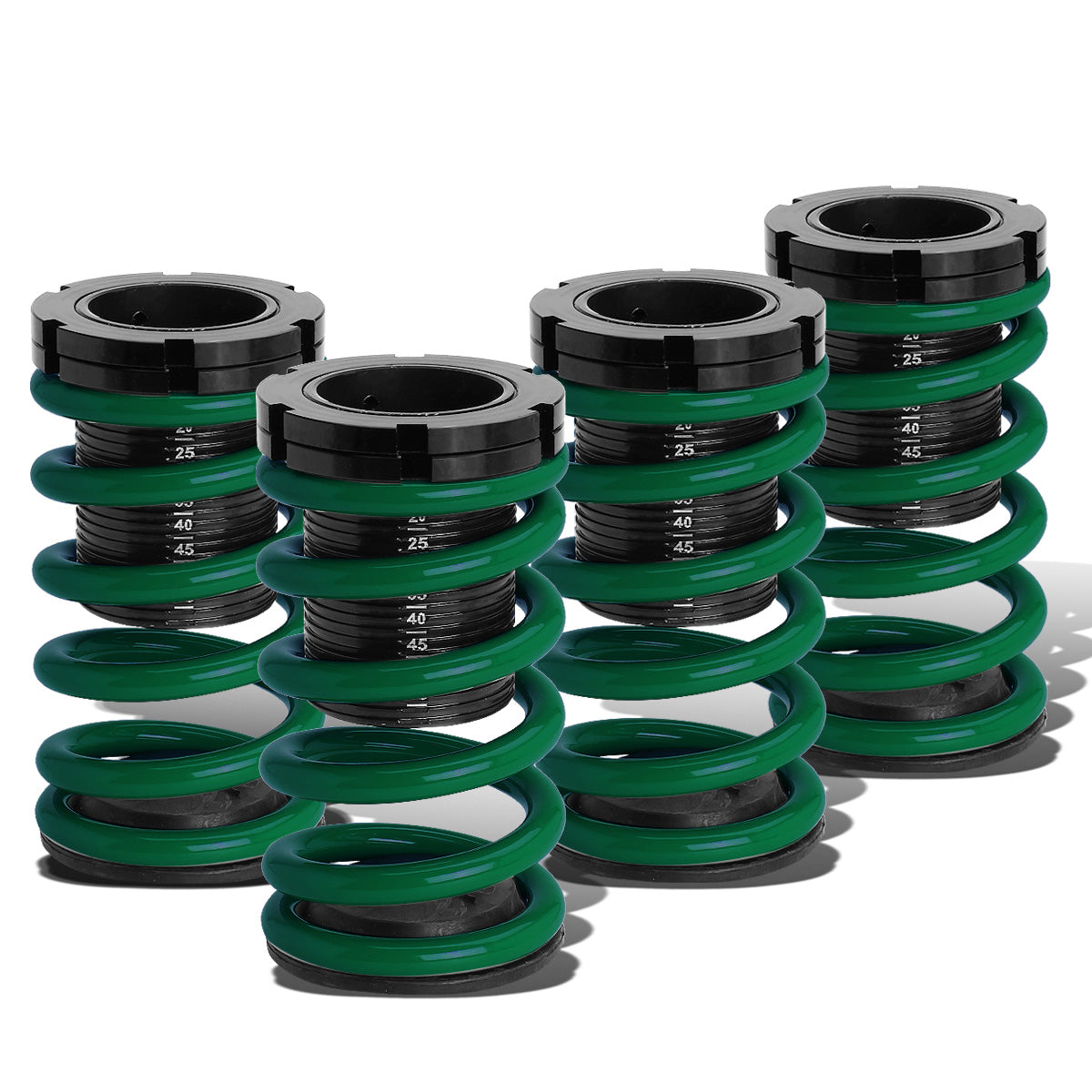 COILOVER 01-05 HONDA CIVIC - SCALE - BLACK SLEEVE / BLACK TOP / GREEN SPRING