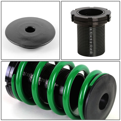 COILOVER 01-05 HONDA CIVIC - SCALE - BLACK SLEEVE / BLACK TOP / GREEN SPRING
