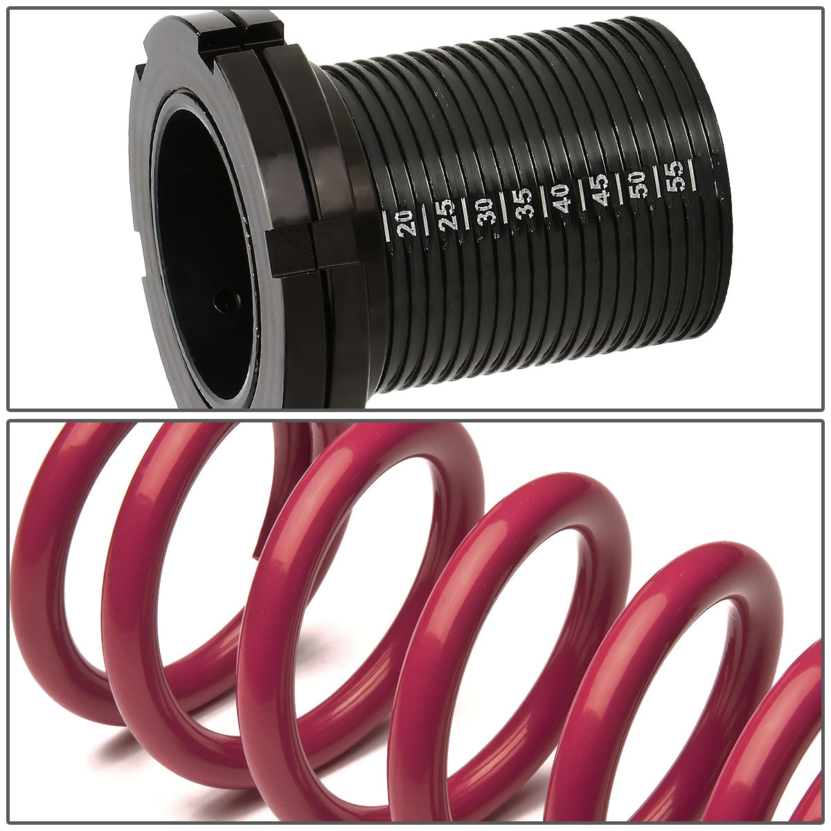 COILOVER 01-05 HONDA CIVIC - SCALE - BLACK SLEEVE / BLACK TOP / PURPLE SPRING