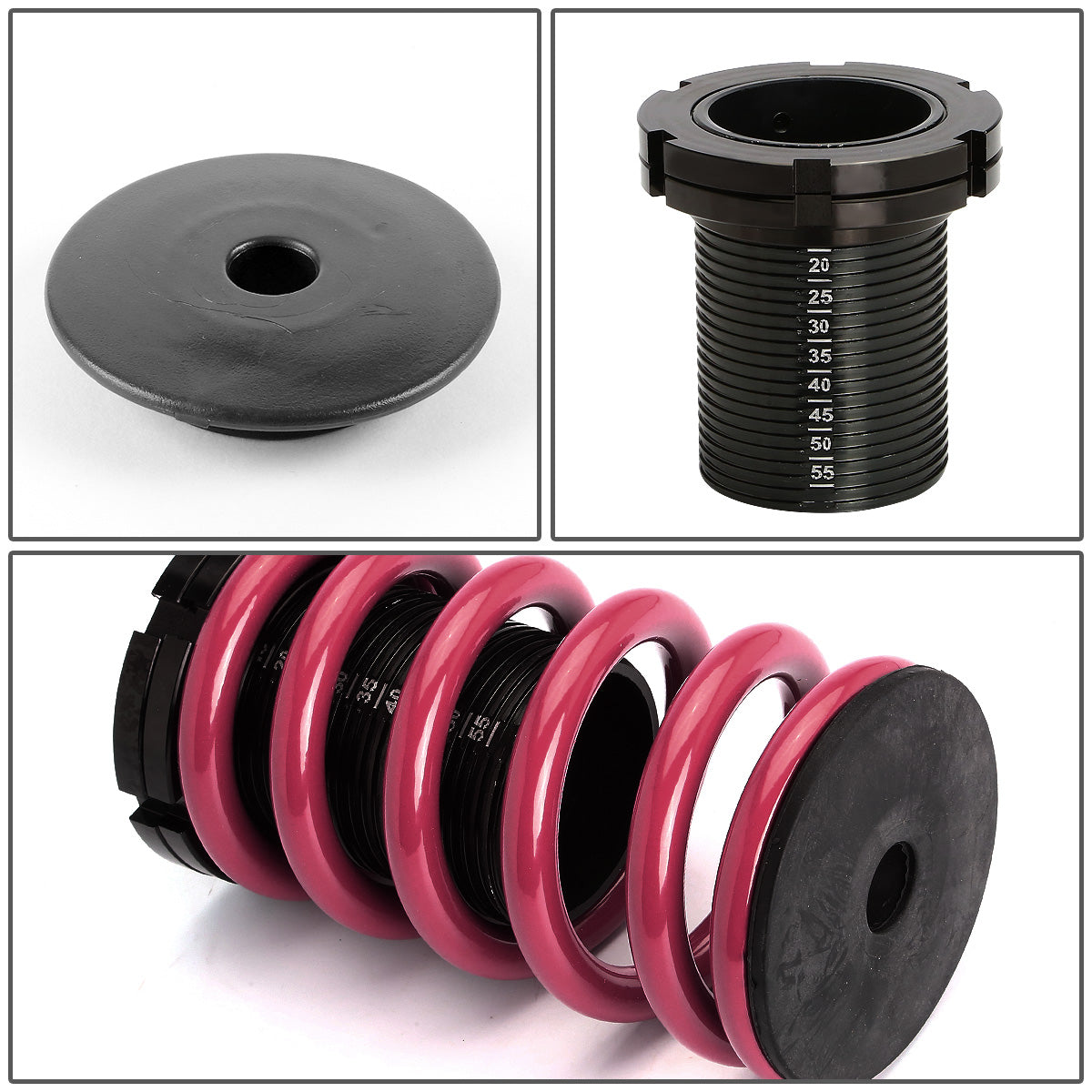 COILOVER 01-05 HONDA CIVIC - SCALE - BLACK SLEEVE / BLACK TOP / PURPLE SPRING