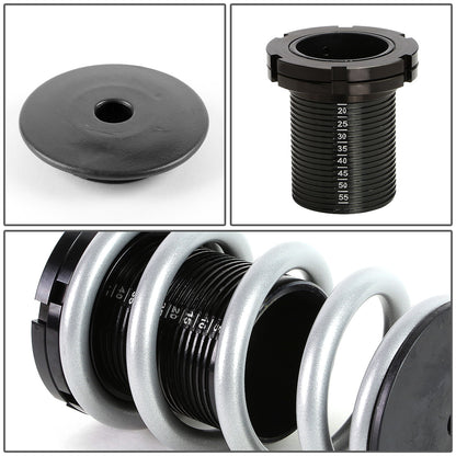 COILOVER 01-05 HONDA CIVIC - SCALE - BLACK SLEEVE / BLACK TOP / SILVER SPRING